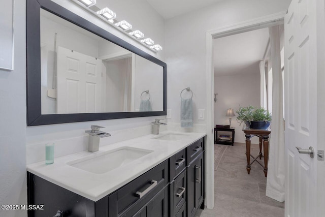 bathroom with vanity