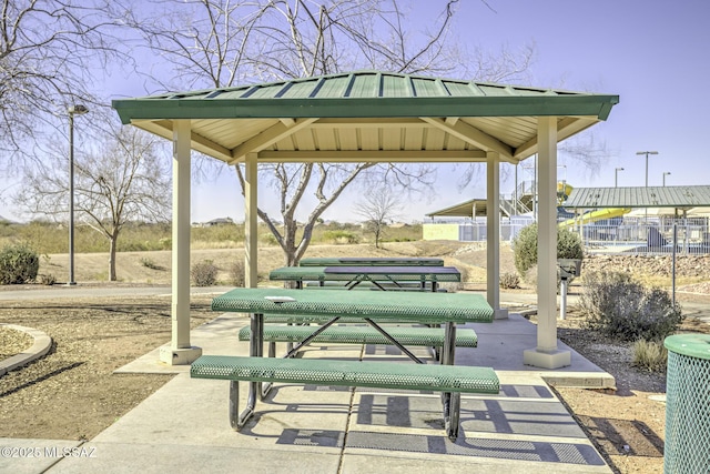 view of home's community with a gazebo