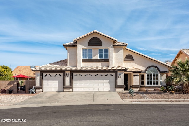 view of front facade with a garage