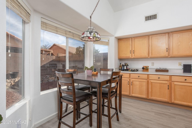 dining room featuring light wood-type flooring