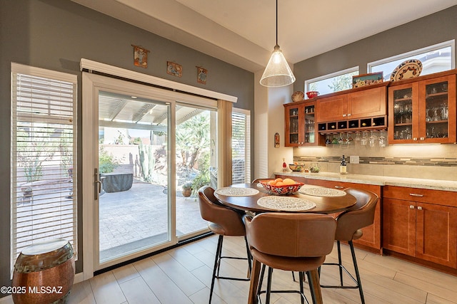 view of dining space