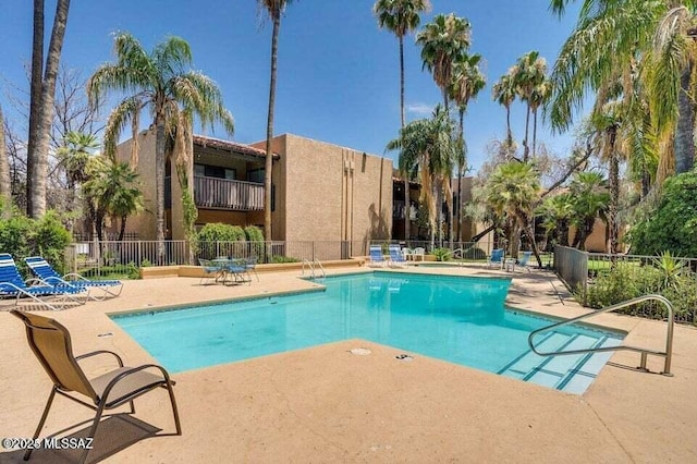 view of pool with a patio