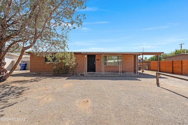 view of ranch-style house