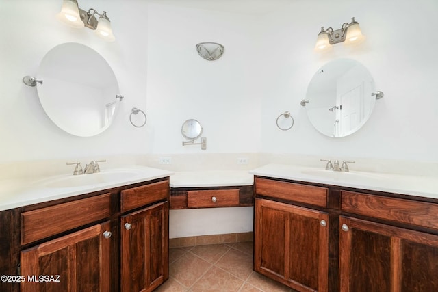 bathroom featuring vanity and tile patterned floors