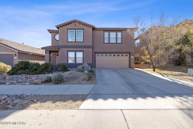 view of property with a garage