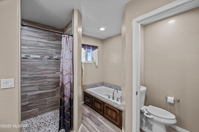 bedroom with ceiling fan and light wood-type flooring