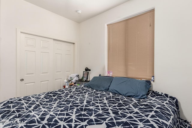 bedroom featuring a closet