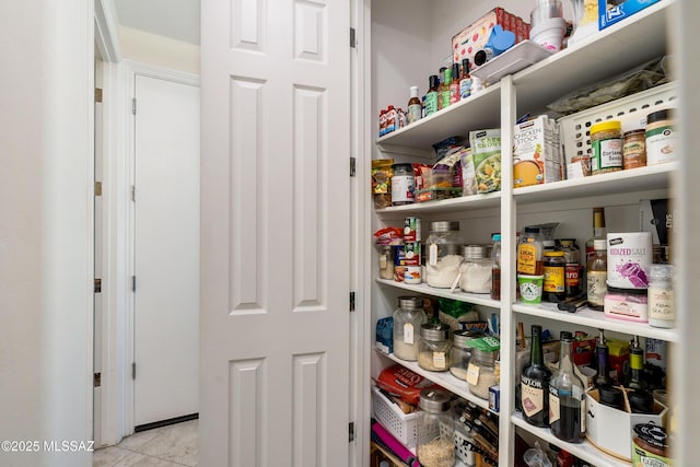 view of pantry