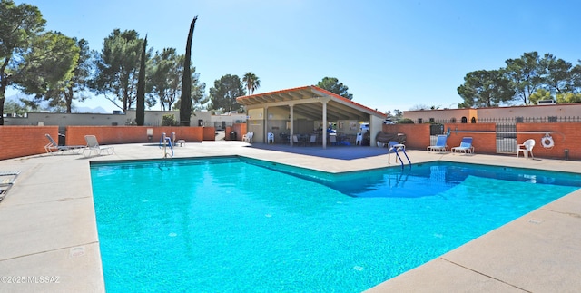 view of pool with a patio