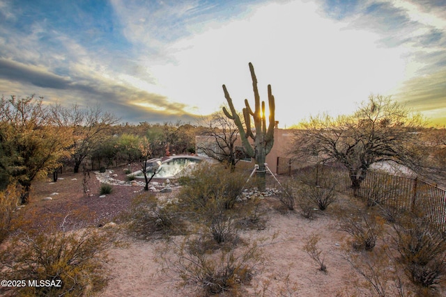 view of nature at dusk