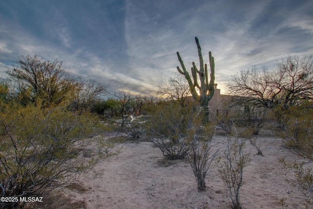 view of nature at dusk