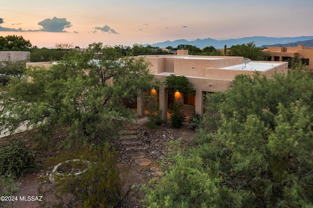 exterior space with a mountain view