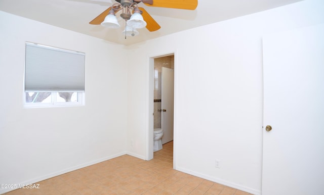 empty room with ceiling fan