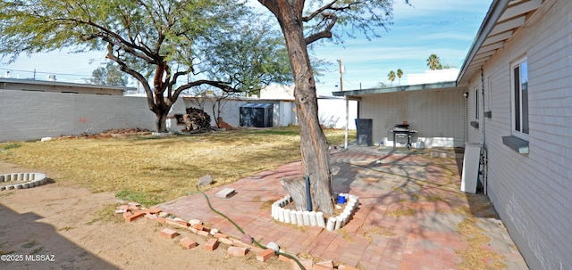 view of yard featuring a patio area