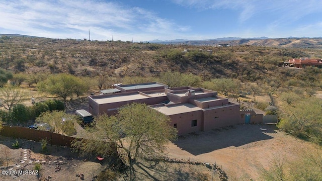 aerial view featuring a mountain view