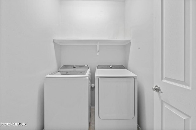 laundry area featuring washer and dryer