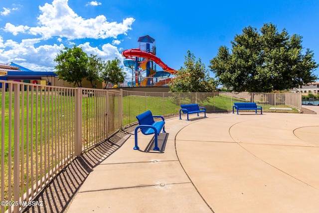 view of patio / terrace featuring basketball court