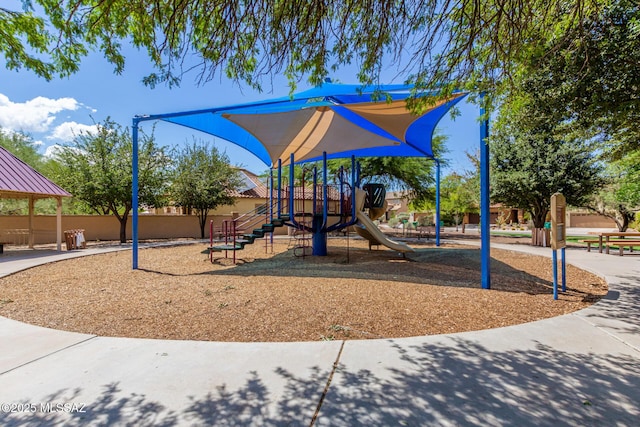 view of jungle gym