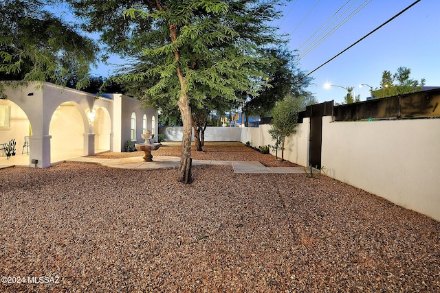 view of yard with a patio