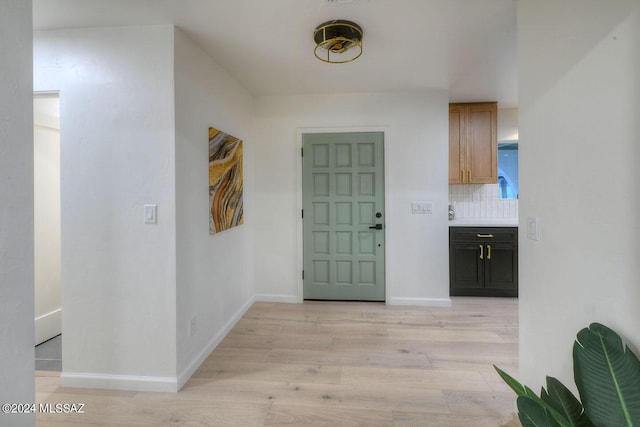 interior space with light wood-type flooring