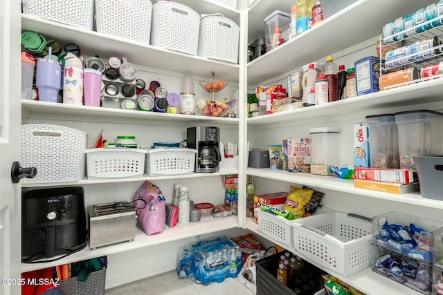 view of pantry