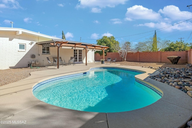 view of pool with a patio area