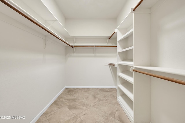 view of walk in closet