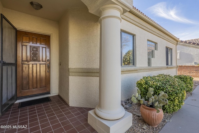 view of doorway to property