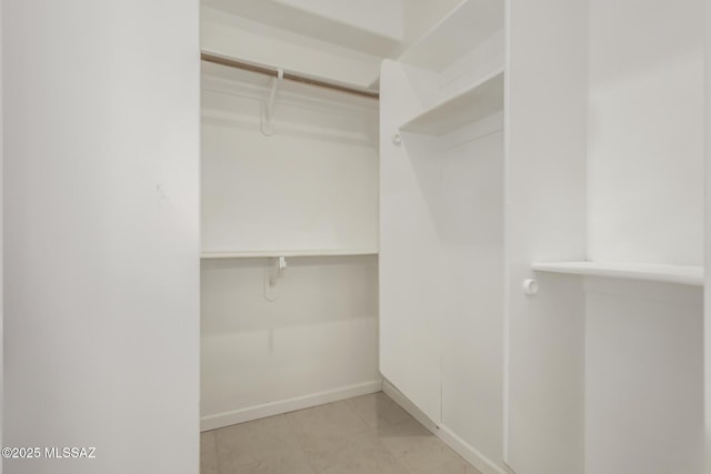 view of walk in closet