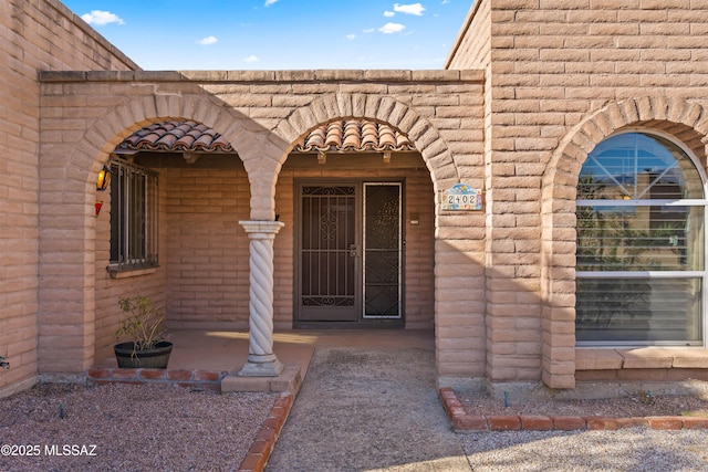 view of doorway to property