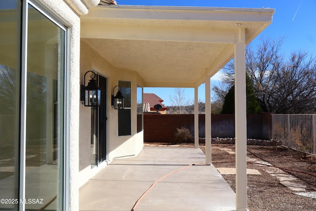 view of patio featuring a fenced backyard