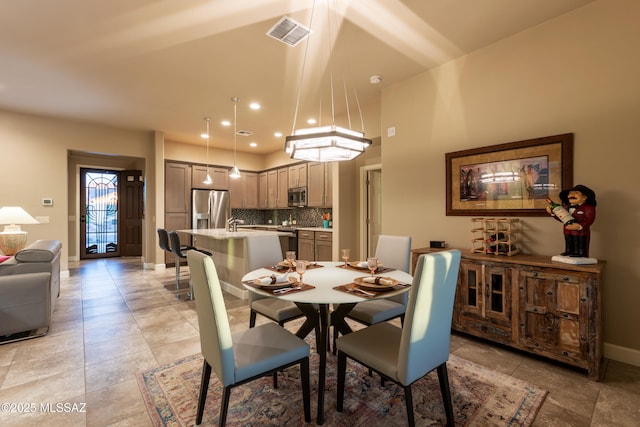 view of dining room