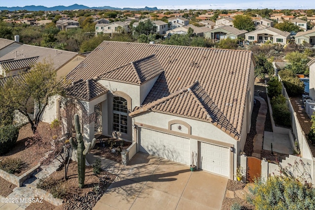 aerial view featuring a mountain view