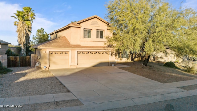 view of front of home featuring a garage