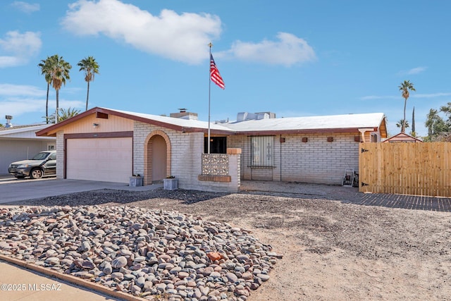 ranch-style home with a garage