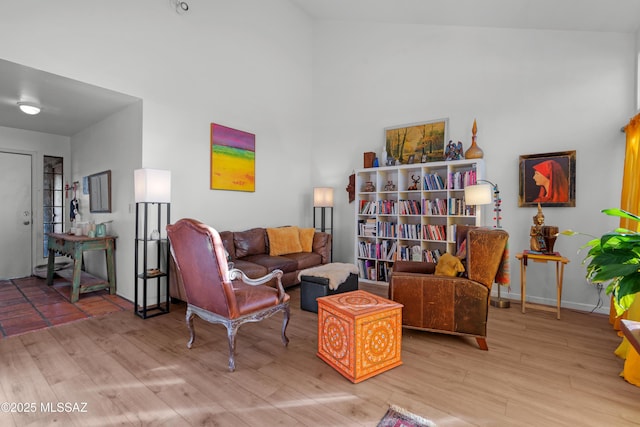 living room featuring light hardwood / wood-style flooring