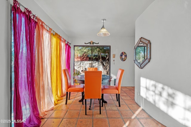 view of tiled dining space