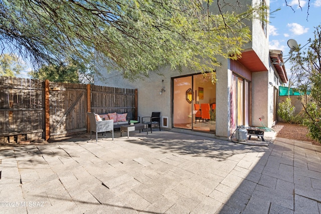 view of patio / terrace featuring outdoor lounge area