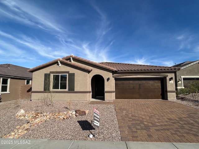 view of front of home featuring a garage