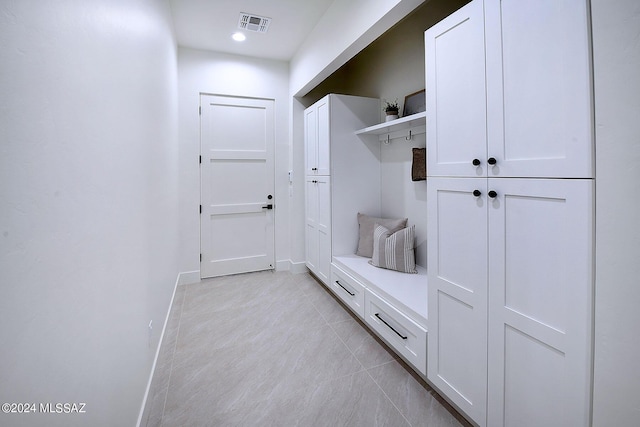 mudroom featuring light tile patterned floors