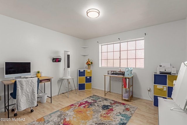 office featuring hardwood / wood-style flooring