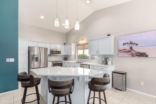 kitchen featuring white cabinetry, sink, and stainless steel appliances