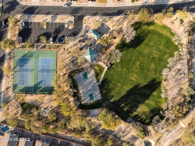 aerial view featuring a mountain view