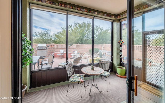 view of sunroom / solarium