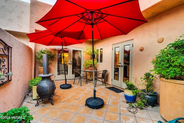 view of patio with french doors