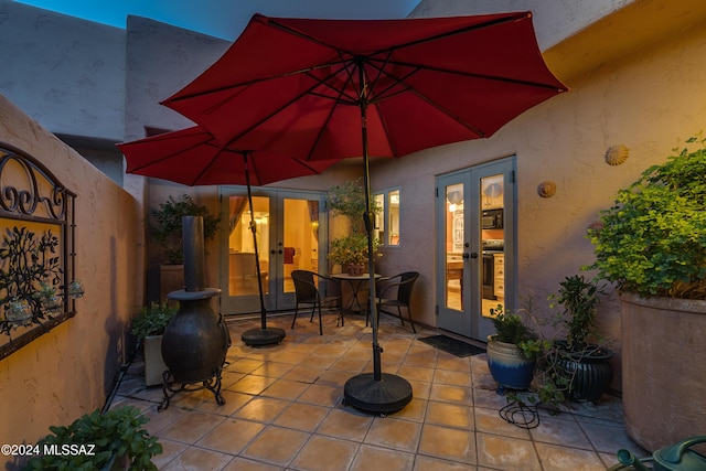 view of patio with french doors