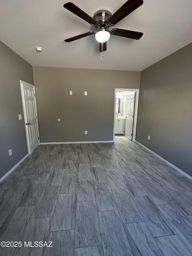 empty room with ceiling fan