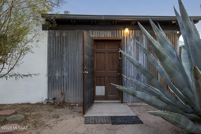 view of doorway to property