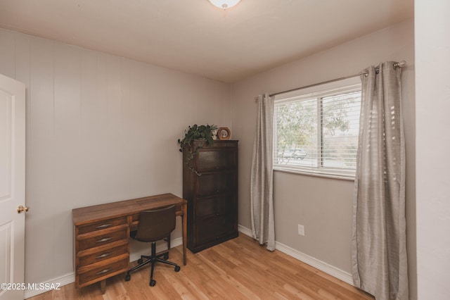 office featuring light hardwood / wood-style flooring