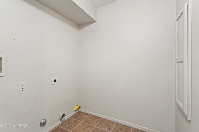 washroom with hookup for a gas dryer and hookup for an electric dryer